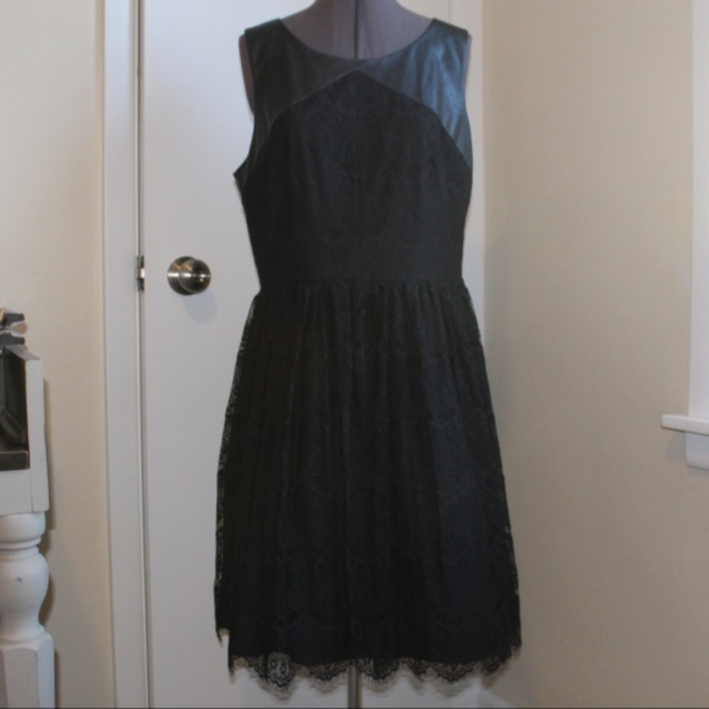 Jessica Simpson party dress black leather lace